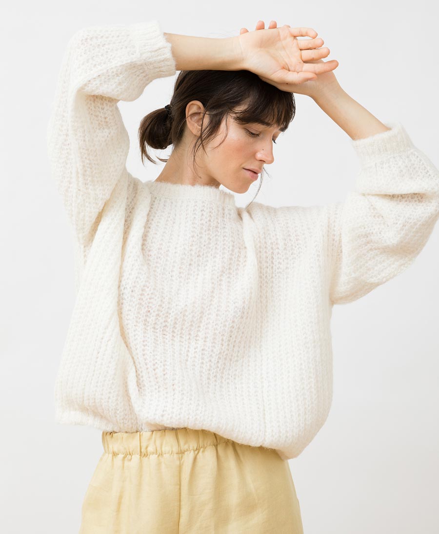 Leichter Strick - Wickelcardigan VEGA - Ivory - JUNGLE FOLK - clomes