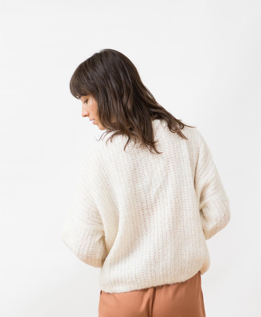 Leichter Strick - Wickelcardigan VEGA - Ivory - JUNGLE FOLK - clomes