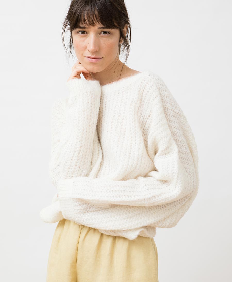 Leichter Strick - Wickelcardigan VEGA - Ivory - JUNGLE FOLK - clomes