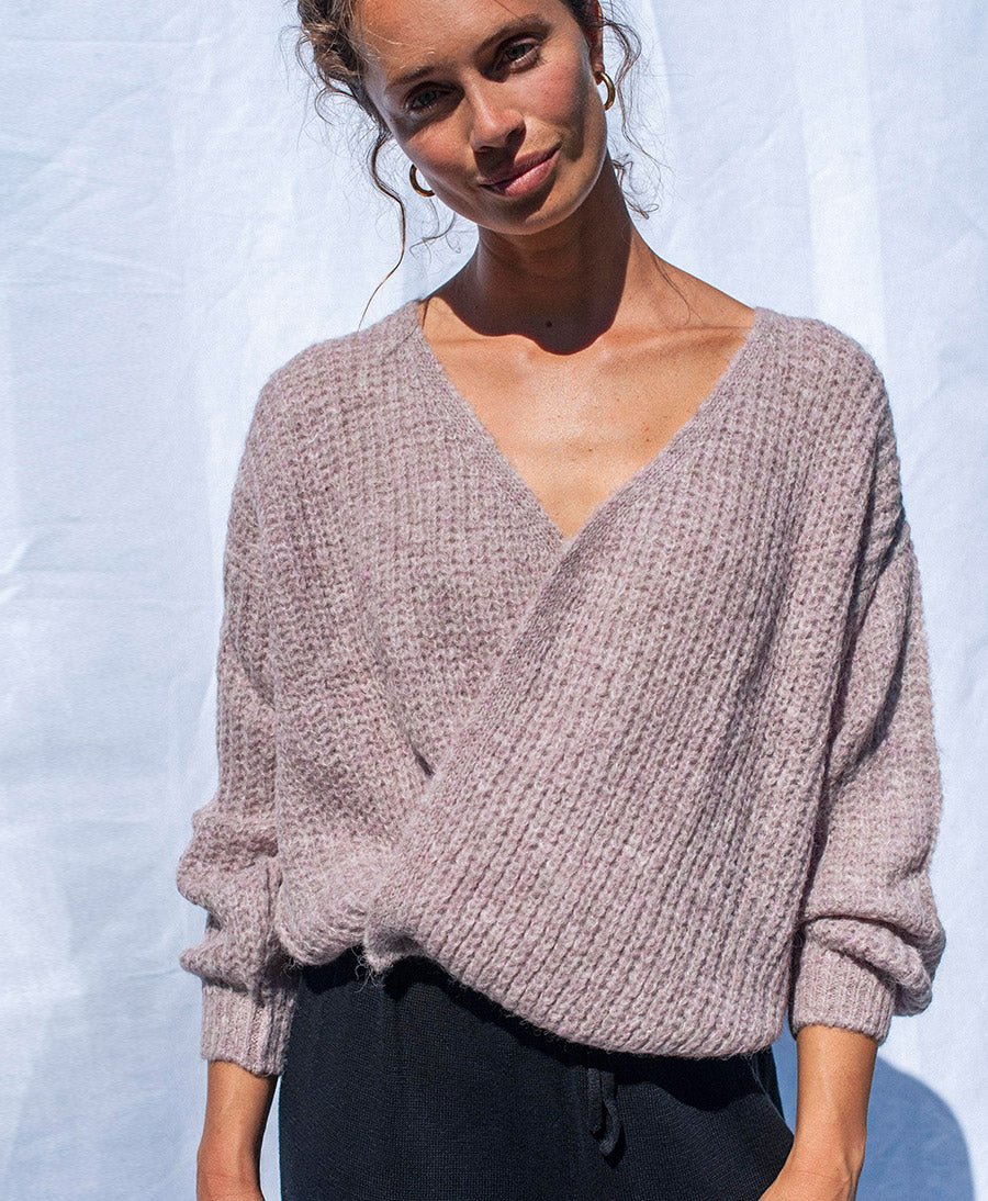 Leichter Strick - Wickelcardigan VEGA - Lavendel - JUNGLE FOLK - clomes
