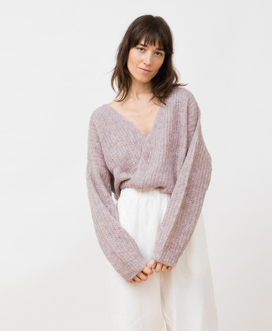 Leichter Strick - Wickelcardigan VEGA - Lavendel - JUNGLE FOLK - clomes