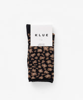 Glitzer Socken Leopard Klue in Leopard Schwarz