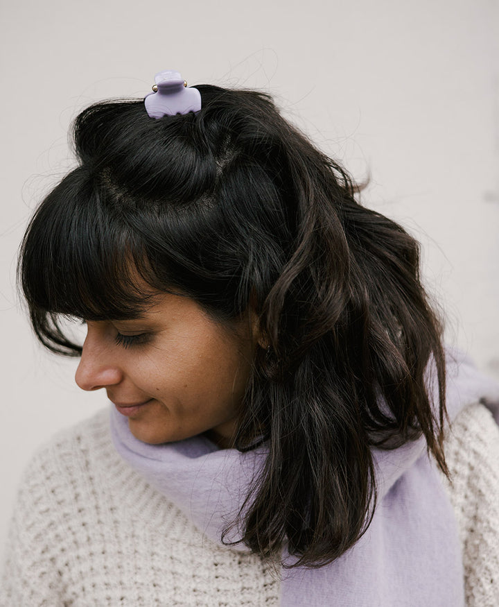 Halstuch Alpaka Schal - Solid Lavender Frost