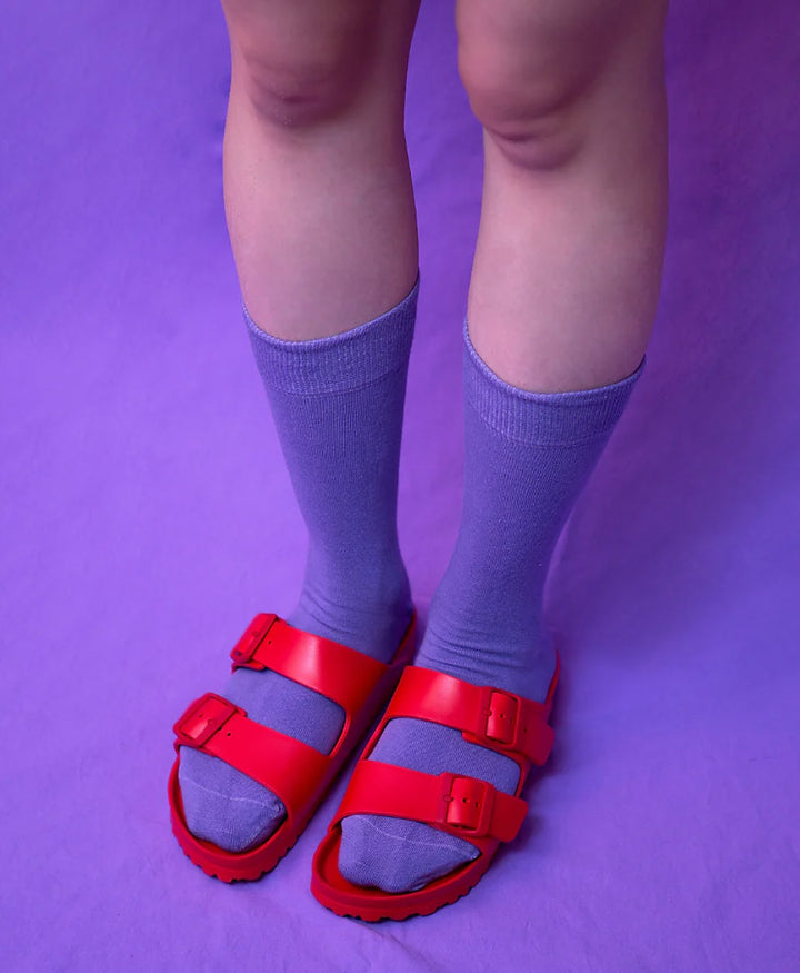 Socken Bio-Baumwolle - Flieder