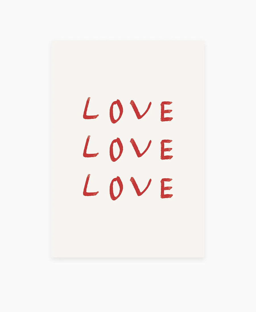 Postkarte "Love Love Love"