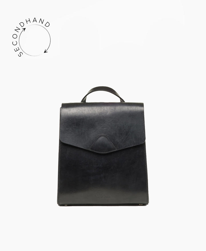 Kleiner Rucksack aus Leder in Schwarz von VereVerto - Secondhand