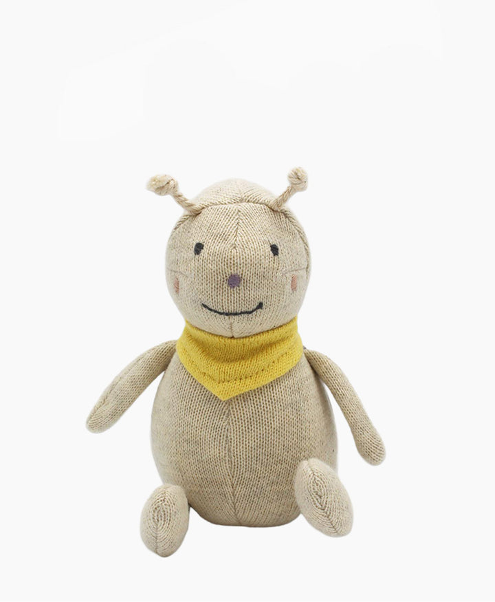 Babyrassel Marienkäfer - Creme, Flieder, Zitronengelb