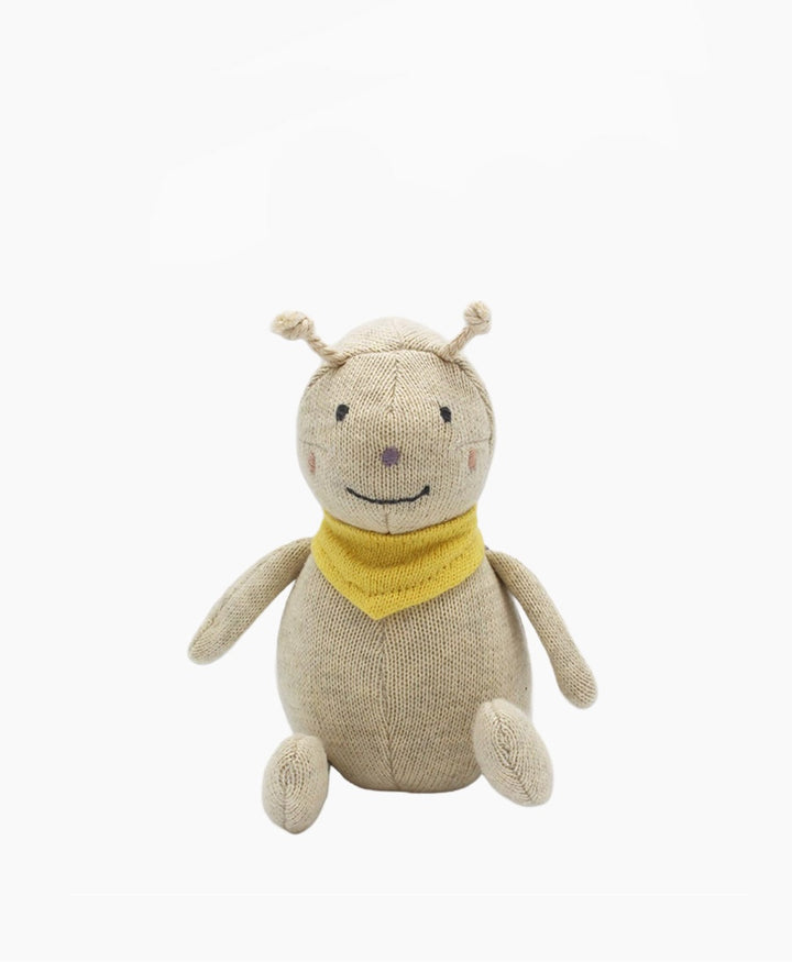 Babyrassel Marienkäfer - Creme, Flieder, Zitronengelb