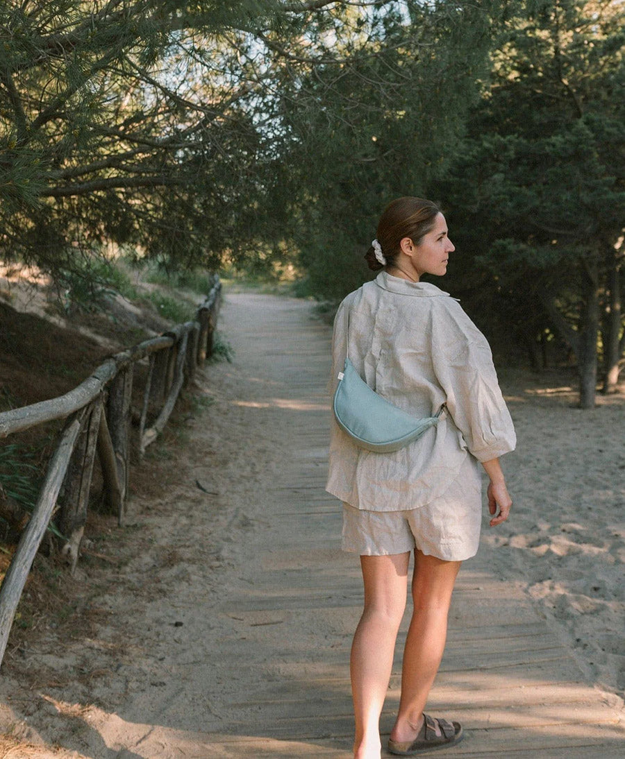 Lune Bag Bauchtasche aus Bio-Baumwolle - Celadon
