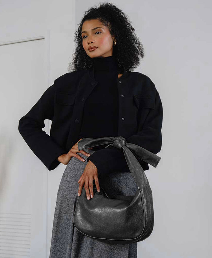 Schultertasche / Umhängetasche MARNI aus veganem Leder - Schwarz