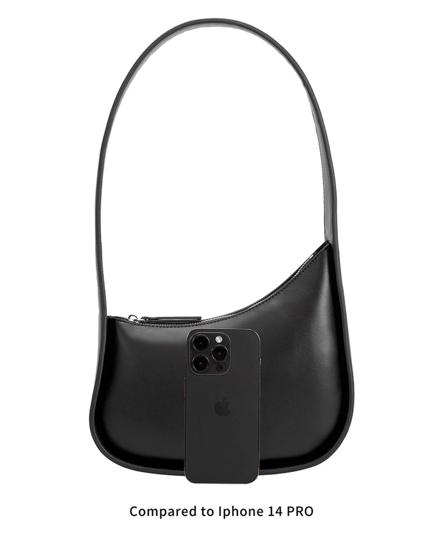 Schultertasche WILLOW aus veganem Leder - Schwarz
