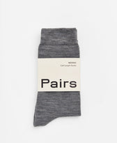 Socken Merino Pairs in Dunkelgrau meliert