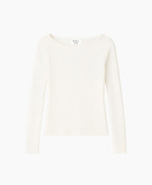 Langarm-Shirt Merino Pura in Weiss