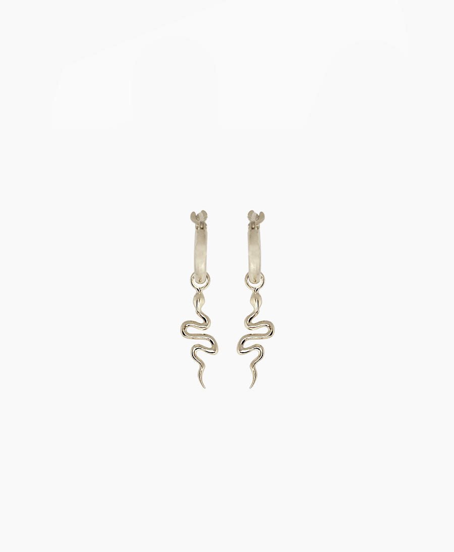 Mini Creolen mit Anhänger ZAE - Sterling Silber - Clomes - clomes