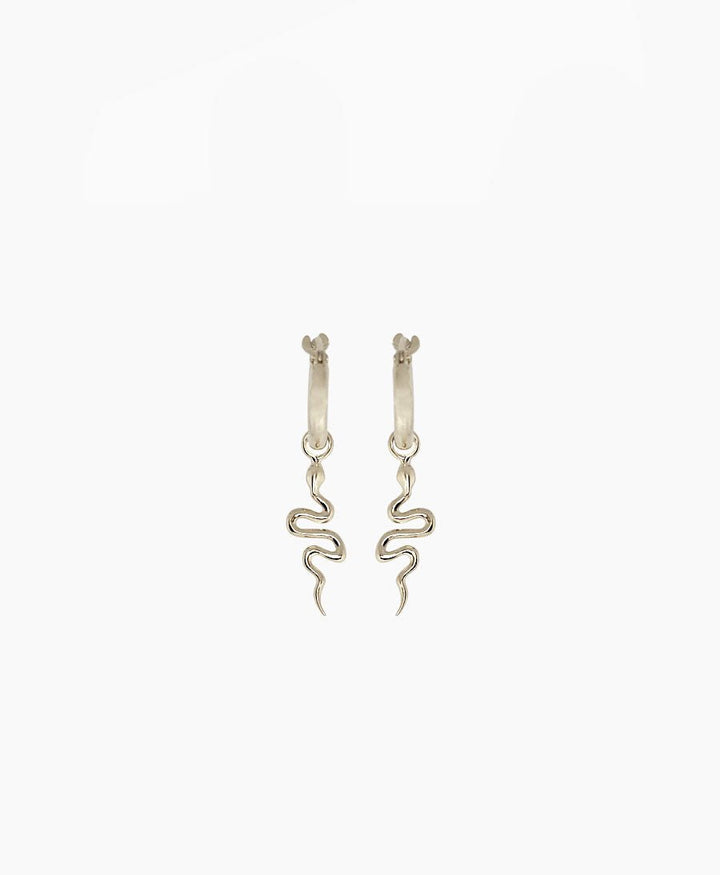 Mini Creolen mit Anhänger ZAE - Sterling Silber - Clomes - clomes