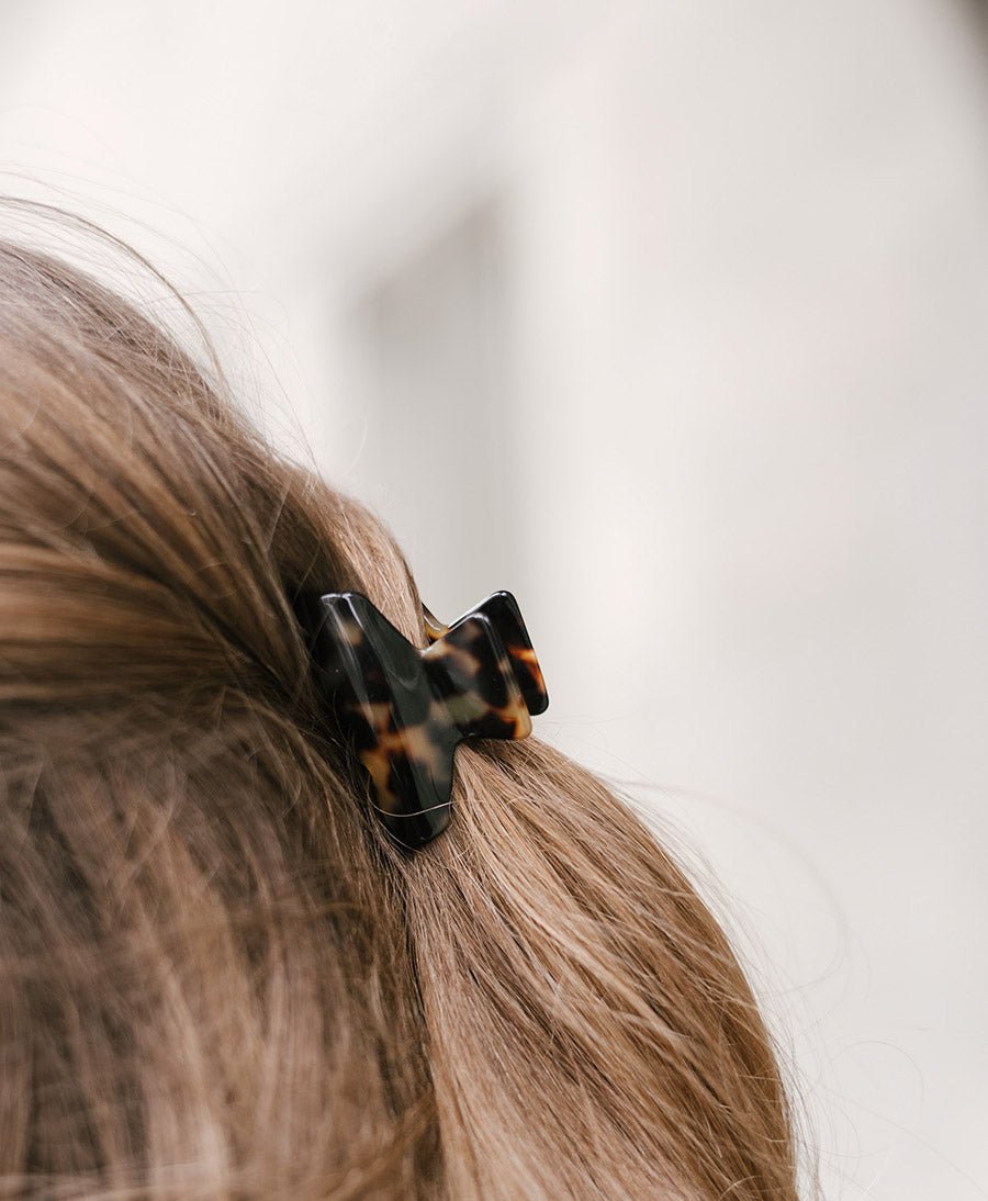 Mini Haarklammer JEANNE aus Acetat - Tortoise - Clomes - clomes