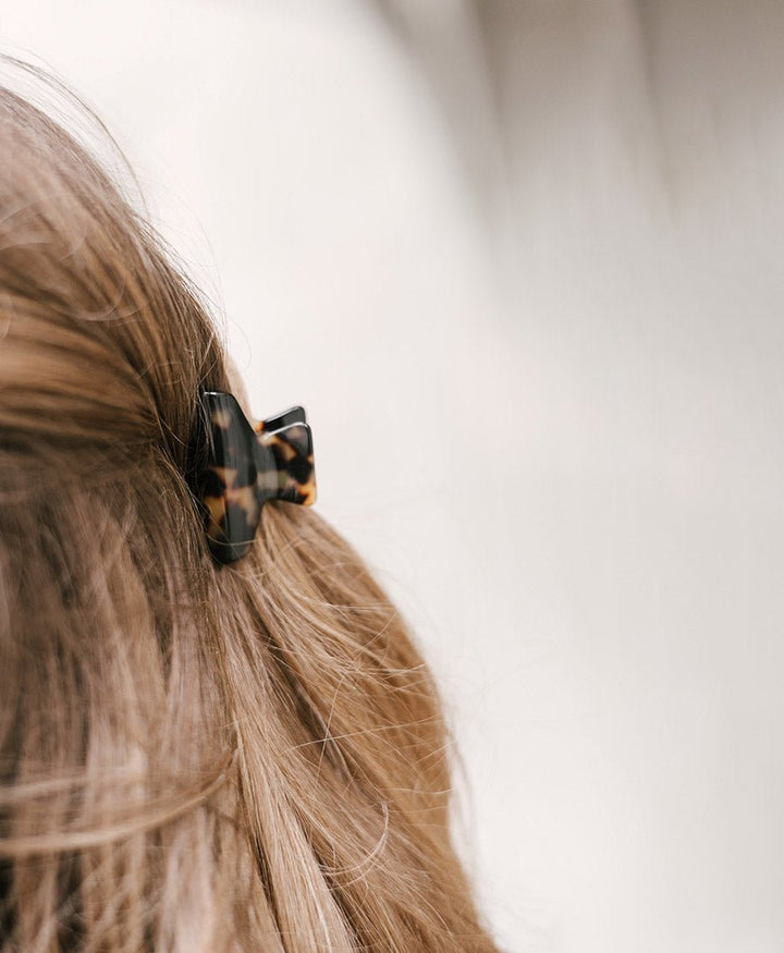 Mini Haarklammer JEANNE aus Acetat - Tortoise - Clomes - clomes