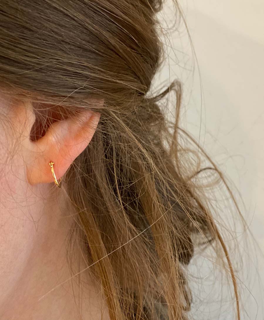 Mini Ohrringe / Creolen aus Echtgold von Trois Petits Points - Secondhand - Trois Petits Points - clomes