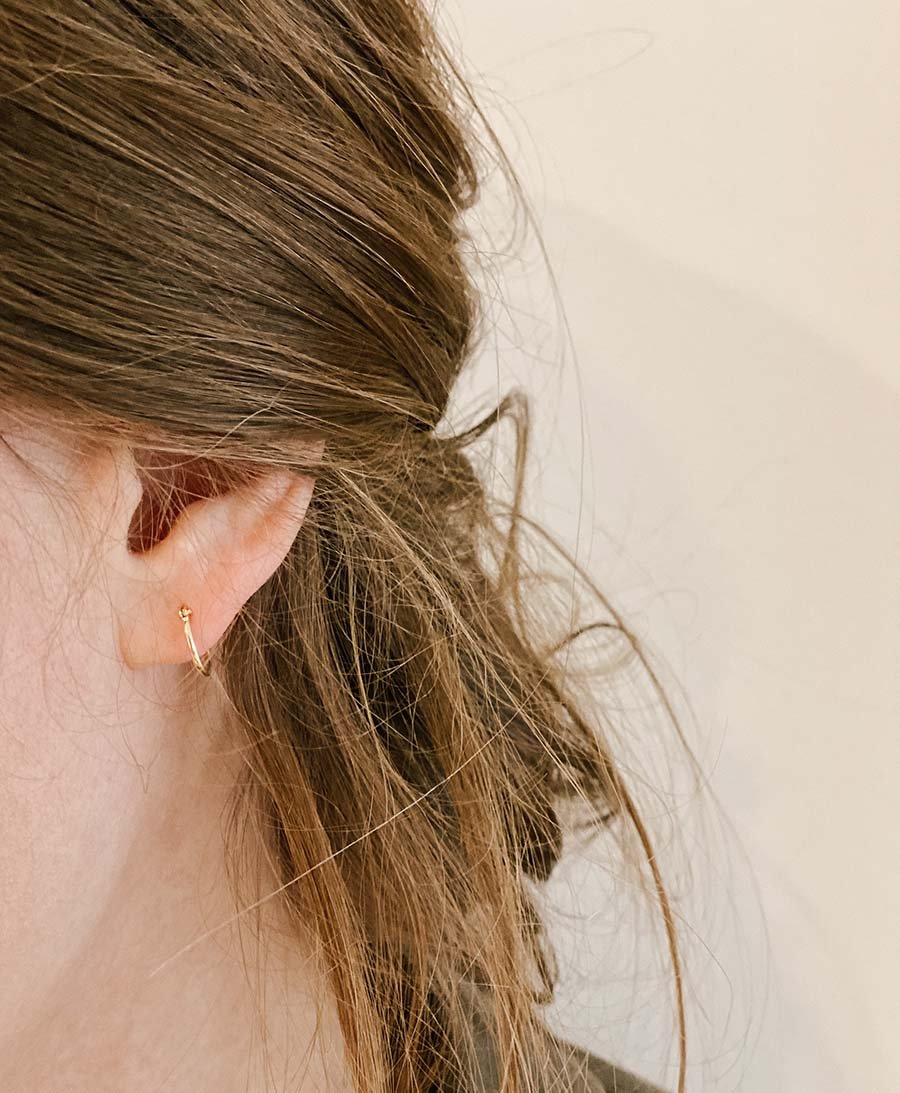 Mini Ohrringe / Creolen aus Echtgold von Trois Petits Points - Secondhand - Trois Petits Points - clomes