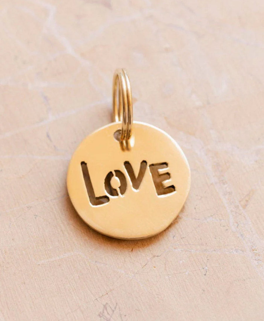Mini Schlüsselanhänger Messing - Love