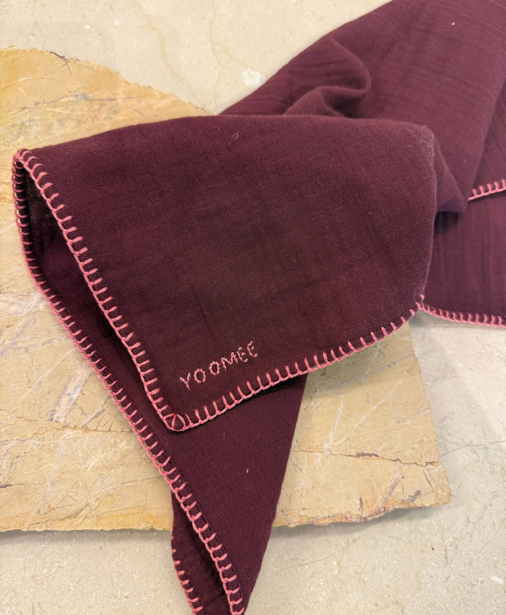 Foulard aus Musselin AZIZA - Bordeaux