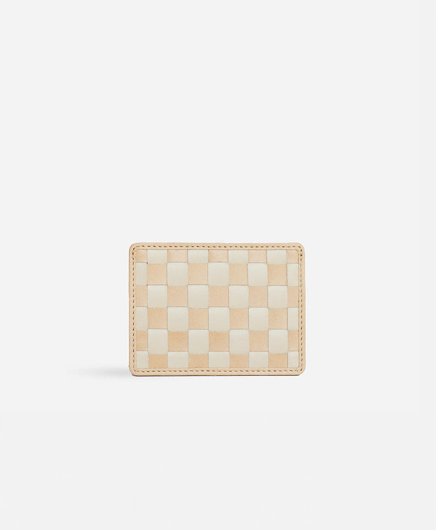 Kartenetui - Card Case "NICO" - Caramel x Cream Check