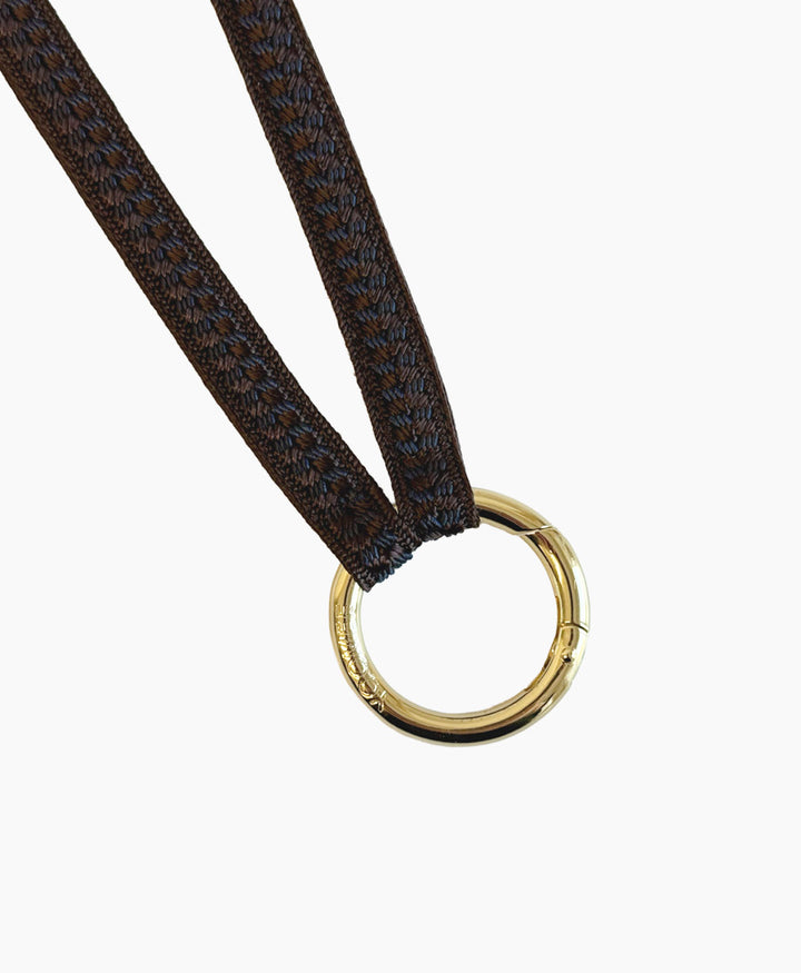 Kurzes Schlüsselband "Zahra Mini" mit vergoldetem Karabiner - Nightingale