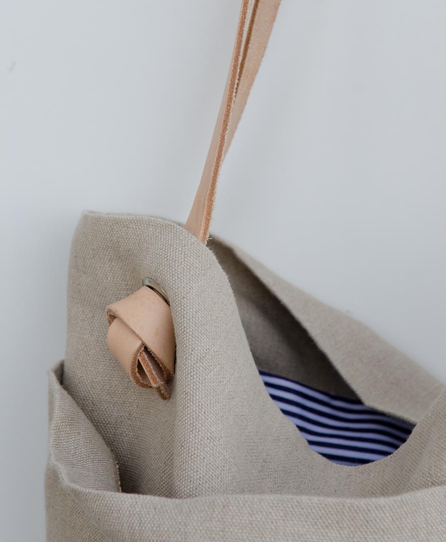 NOEUD Bag aus Leinenstoff - Secondhand - Marin et Marine - clomes