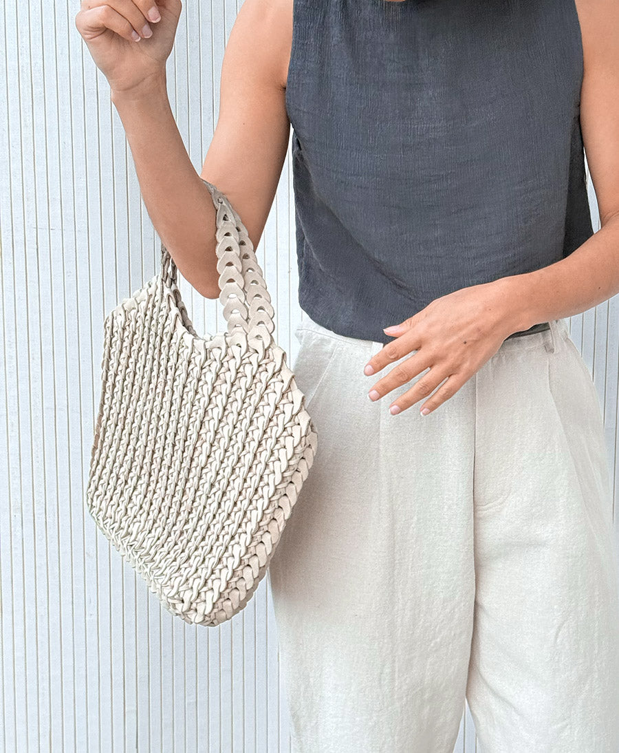 Helle Tasche aus Leder von Bembien - Secondhand