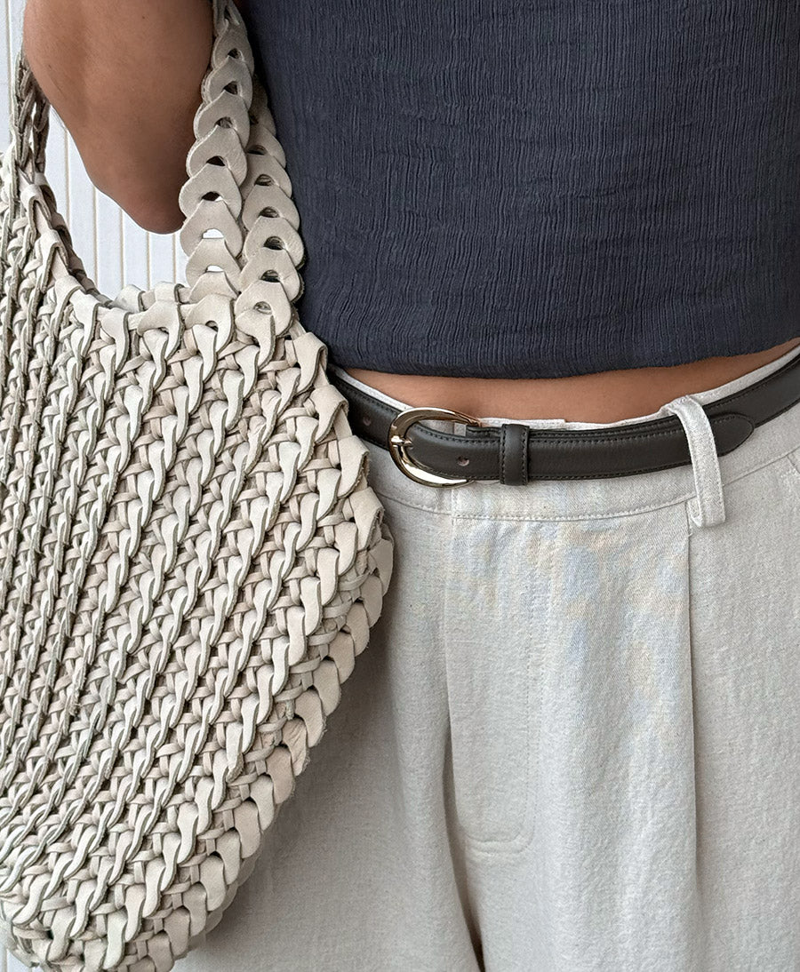 Helle Tasche aus Leder von Bembien - Secondhand