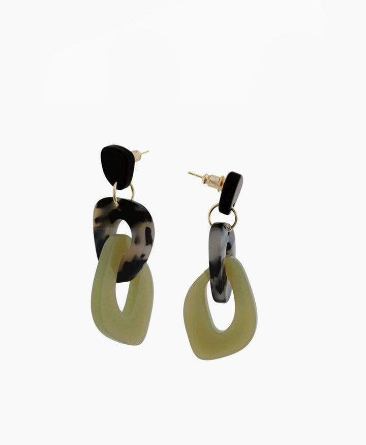 Ohrringe ANIKA aus Acetat - Kiwi - Clomes - clomes