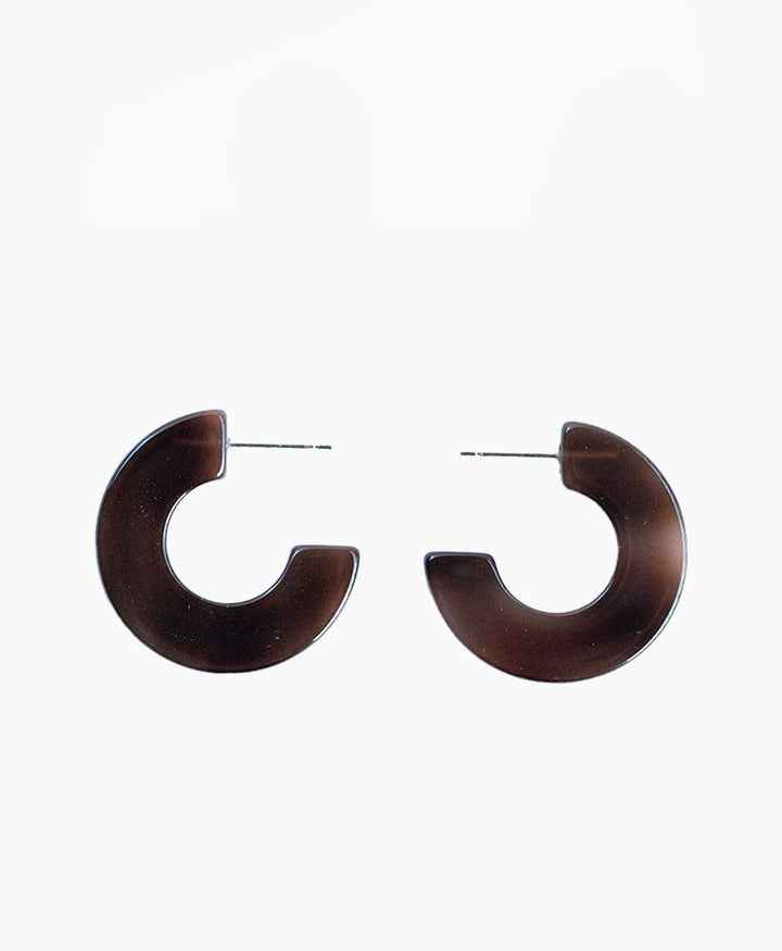 Ohrringe / Creolen CAJA aus Acetat - Mocca - Clomes - clomes