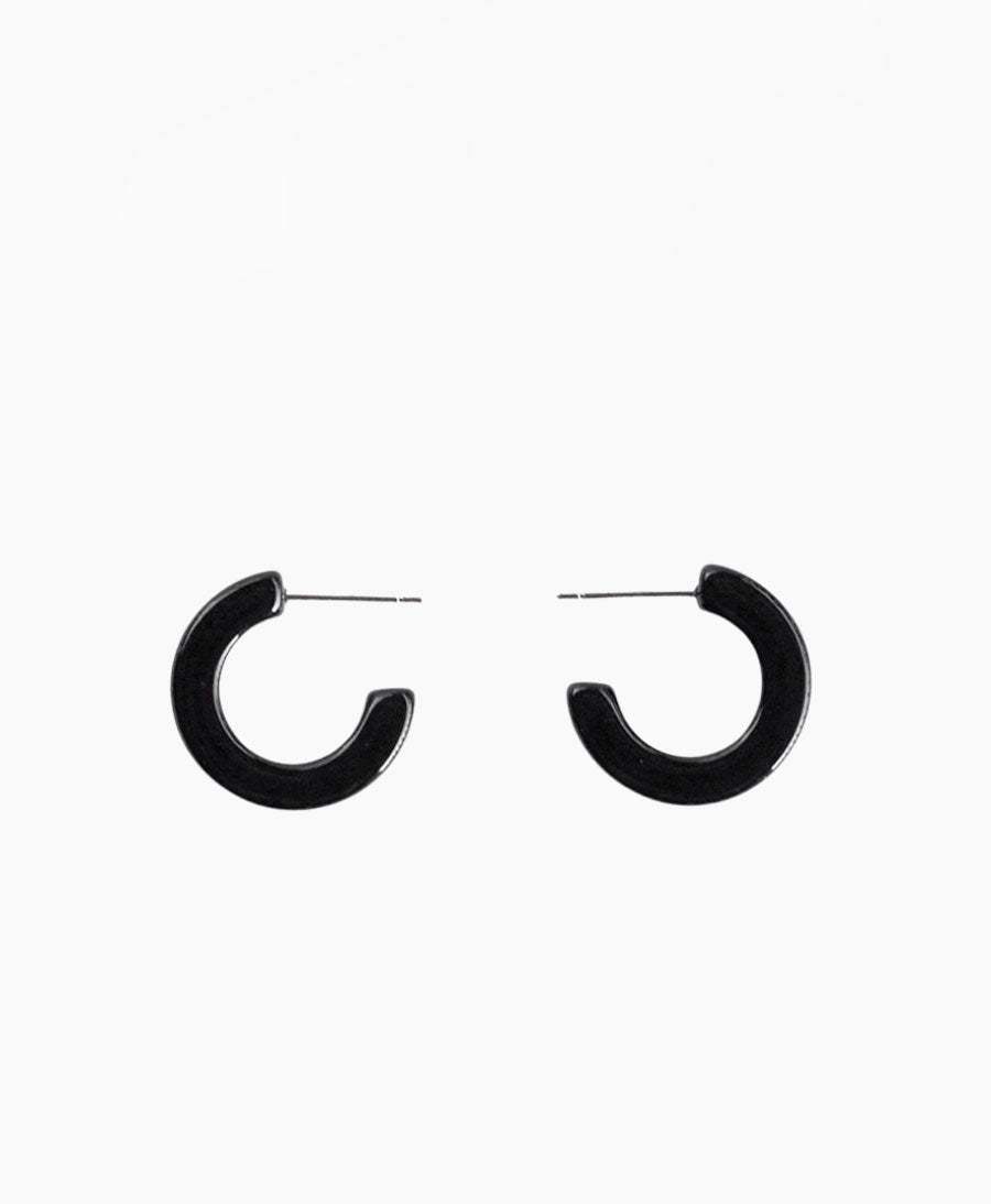 Ohrringe / Creolen SMALL CAJA aus Acetat - Schwarz - Clomes - clomes