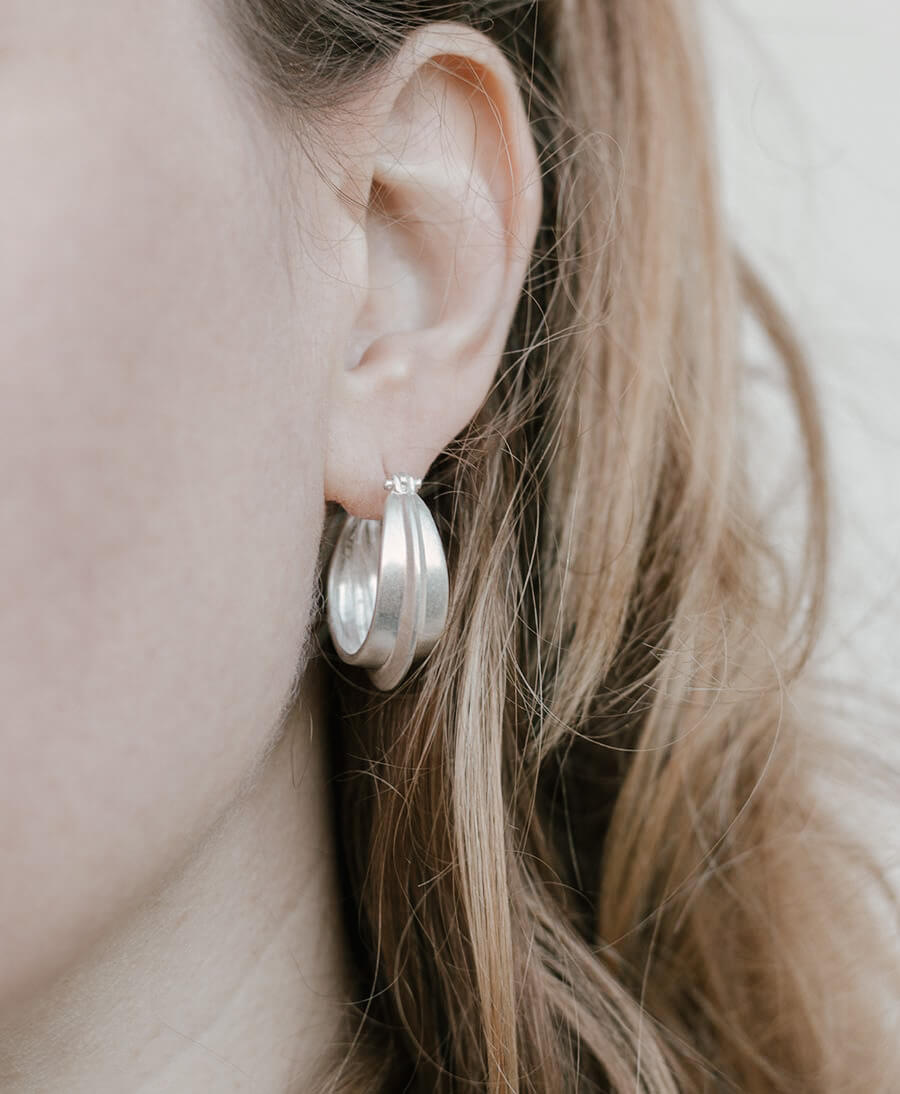 Ohrringe VENIA mit Klappverschluss - Sterling Silber - Clomes - clomes