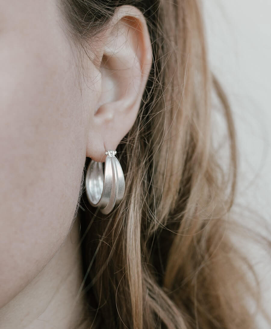 Ohrringe VENIA mit Klappverschluss - Sterling Silber - Clomes - clomes