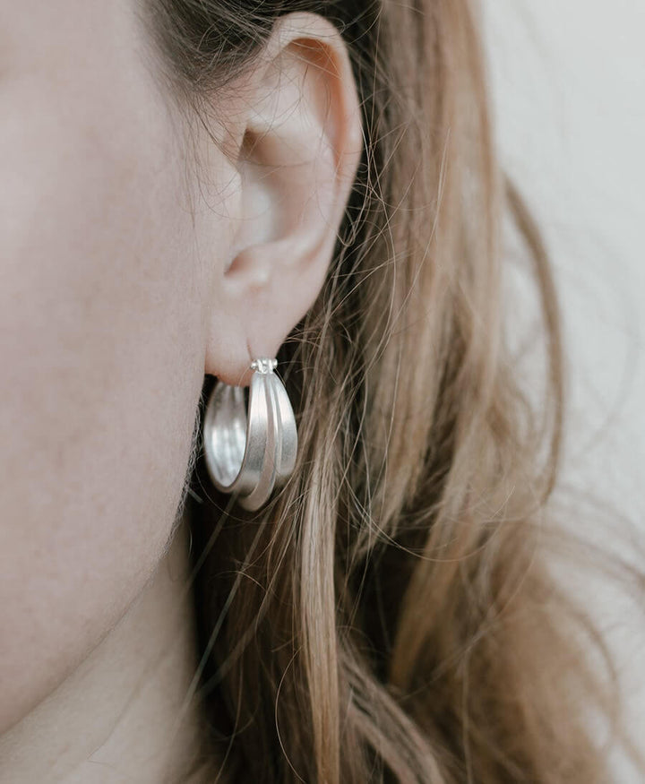Ohrringe VENIA mit Klappverschluss - Sterling Silber - Clomes - clomes