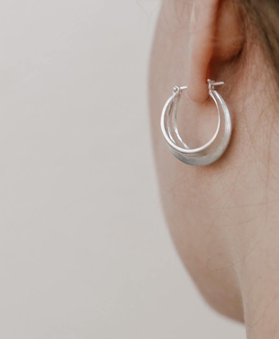 Ohrringe VENIA mit Klappverschluss - Sterling Silber - Clomes - clomes