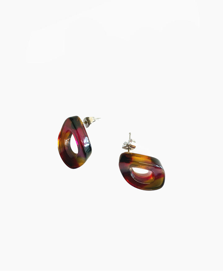 Ohrstecker Emily aus Acetat - Aquarell