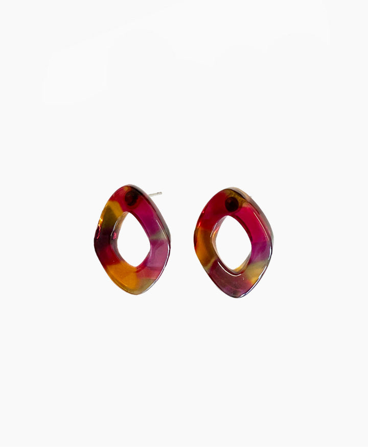 Ohrstecker Emily aus Acetat - Aquarell