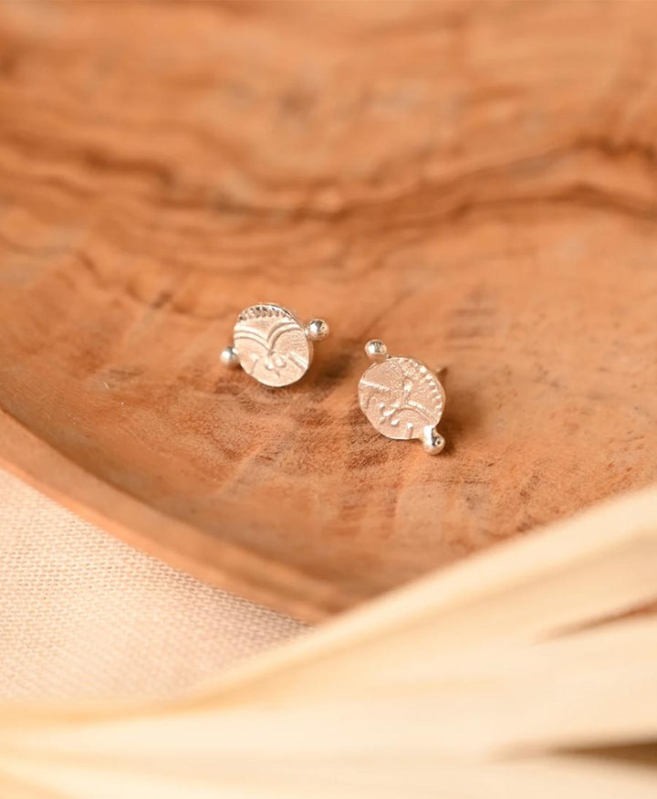 Ohrstecker Silber "Mini Tresoro Coin Stud" - Wild Fawn - clomes