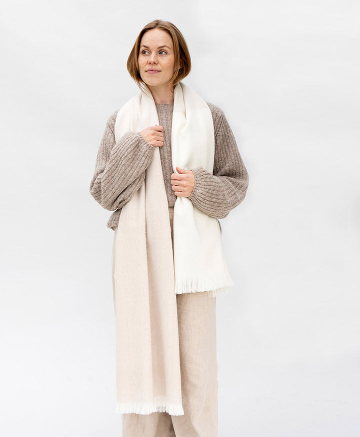 Halstuch Alpaka Schal - Ombre Satin Linen