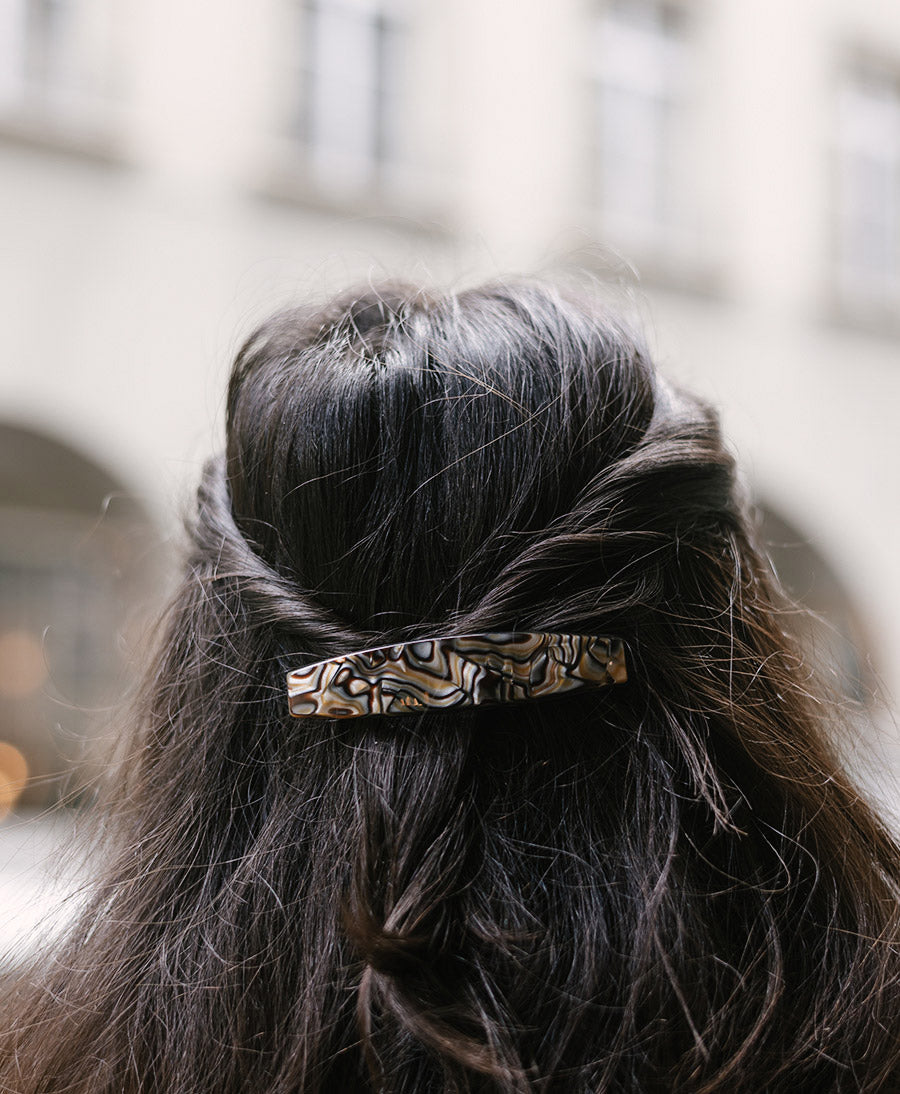 Haarclip MARIE aus Acetat - Onyx