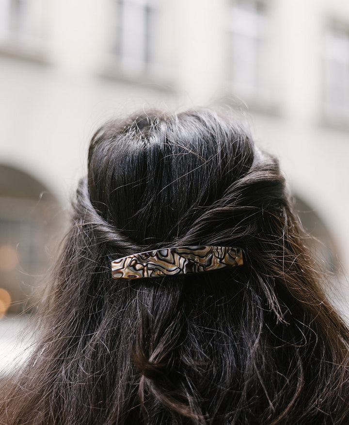 Haarclip MARIE aus Acetat - Onyx