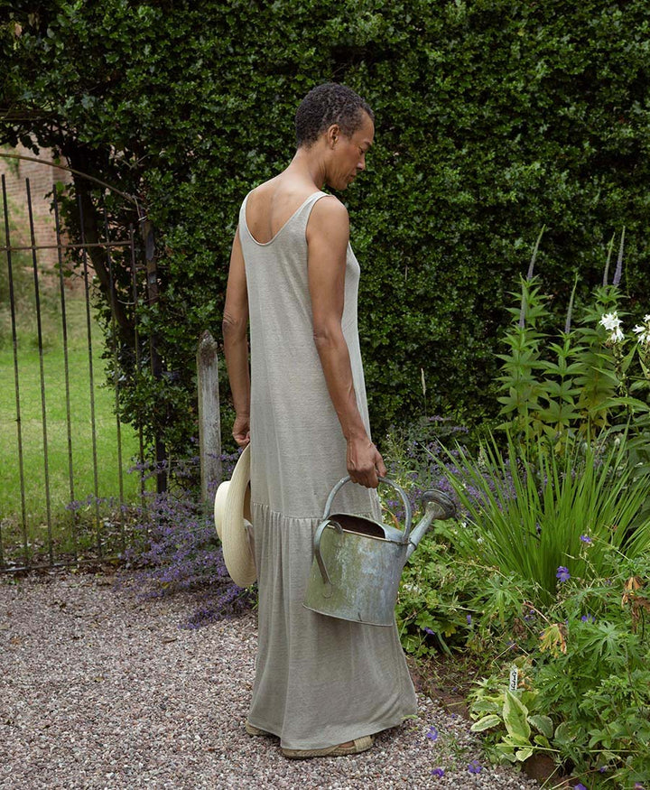 Opal Maxikleid aus Leinenjersey - Taupe - Beaumont Organic - clomes