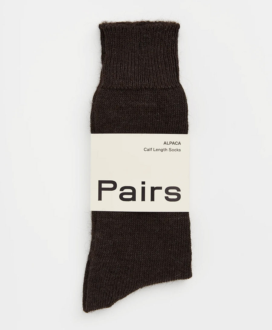 Alpaka Socken - Dunkelbraun