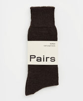 Socken Alpaka Pairs in Dunkelbraun