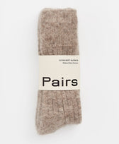 Socken weiche Alpaka Gerippt Pairs in Greige
