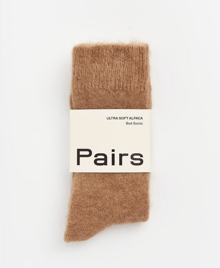 Weiche Alpaka Socken - Plain - Biscuit