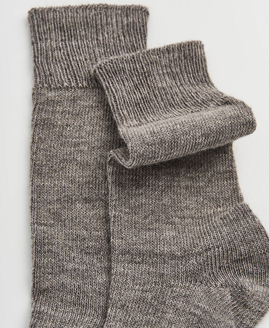 Alpaka Socken - Grau meliert