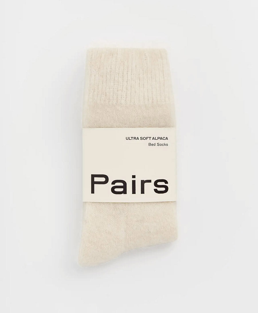 Weiche Alpaka Socken - Plain - Creme